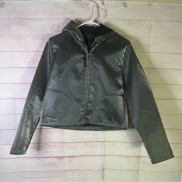 Vintage2000s Y2K Ralph Ralph Lauren silver metallic cropped jacket medium‎